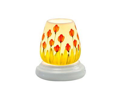 Đèn xông tinh dầu vẽ hoa tulip – Gốm sứ Bát Tràng