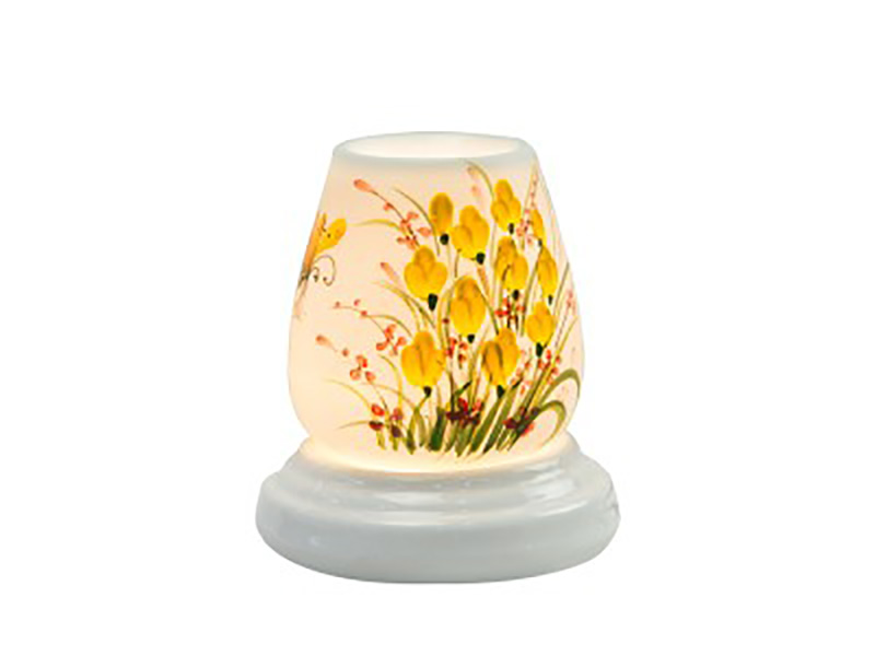 Đèn xông tinh dầu vẽ hoa tulip S1 – Gốm sứ Bát Tràng