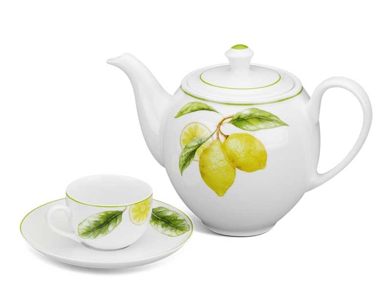 Bộ ấm trà Minh Long Camellia Quả Chanh 0.8L