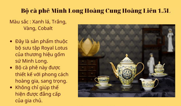Một số bộ ấm chén cà phê Minh Long được nhiều người yêu thích nhất